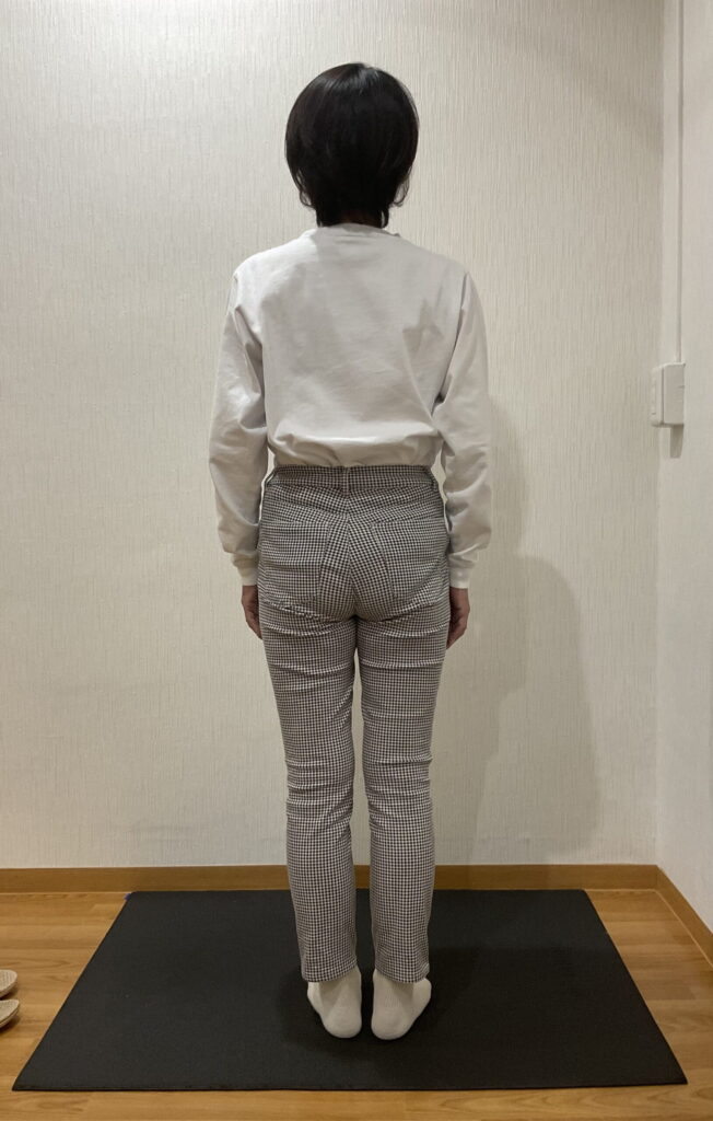 施術後の良姿勢　前額面